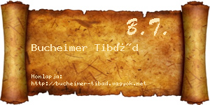 Bucheimer Tibád névjegykártya